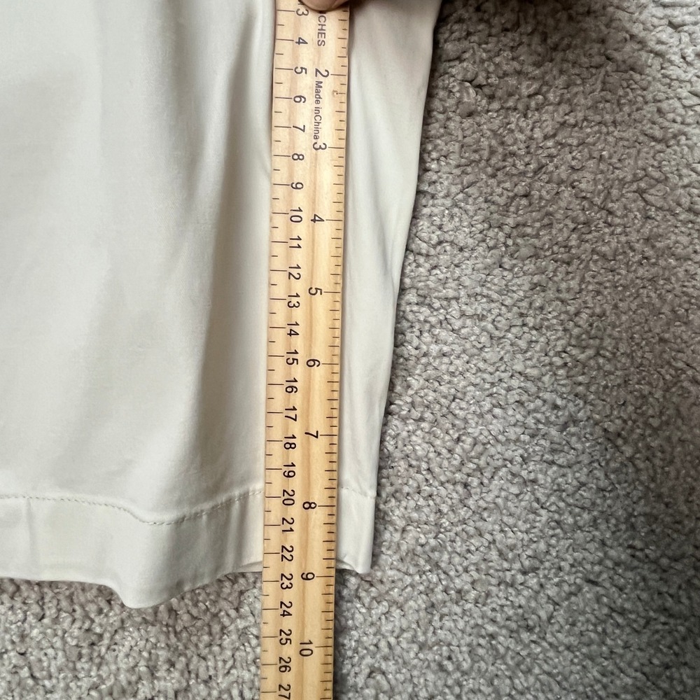 LL Bean Shorts Mens 33 Cream White Classic Fit Flat Front Stretch Waistband NEW - Picture 15 of 16